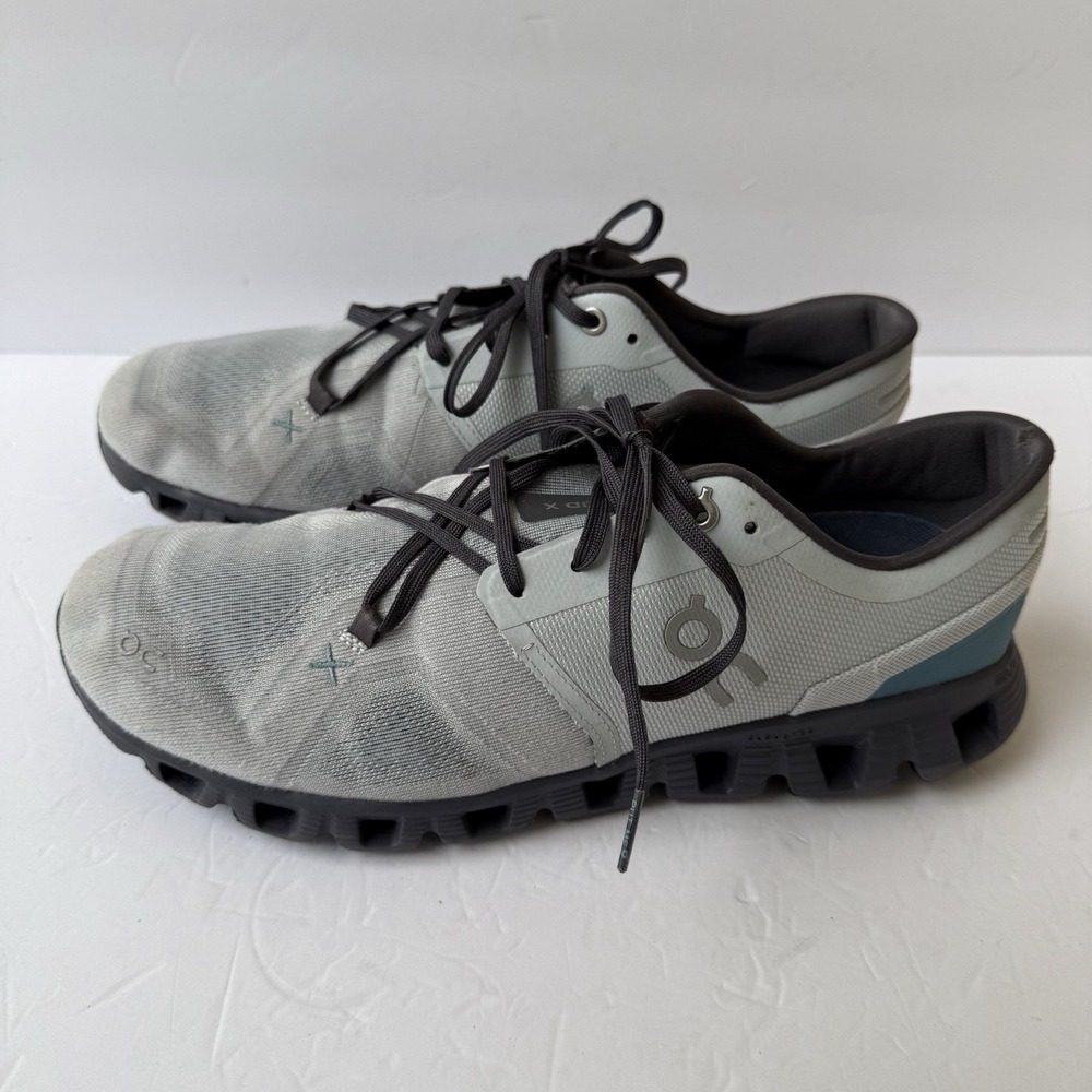 On Cloud X Men's Running Shoes Gray/ Black Size US 9.5 EU 43 Athletic Sneakers